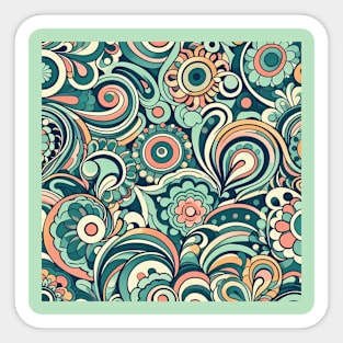 Fabulous Feel Good Paisley Design Sticker